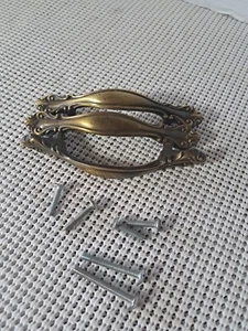 3-Vtg Messing Amerock Schrank Schublade zieht 644-1, 5" 3" C geborgen, & gemischte Schrauben - Bild 1 von 12