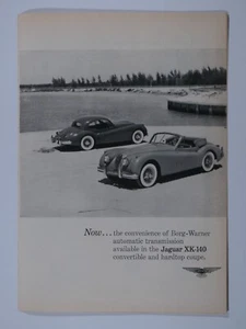1956 Jaguar XK 140 Vintage Borg Warner Automatic Transmission Original Print Ad - Picture 1 of 4
