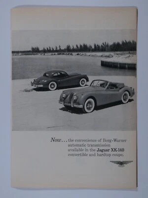 1956 Jaguar XK 140 Vintage Borg Warner Automatic Transmission Original Print Ad - Image 1 of 4