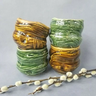 Juego de 4 tazas de capuchino, hechas a mano y únicas, café, zumo, whisky, tequila Foto 1 de 4