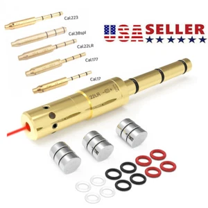 .177/22LR/.223Rem/.38spl Cal Red Laser Boresighter End Barrel for Pistol Rifle - Picture 1 of 21