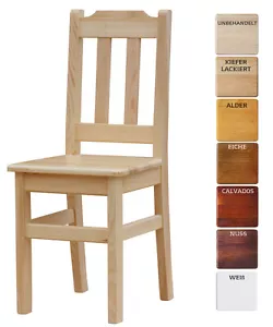 Hotestuhl MASSIV KIEFER HOLZ -NEU restaurantstuhl verschiedene Farben - Bild 1 von 17