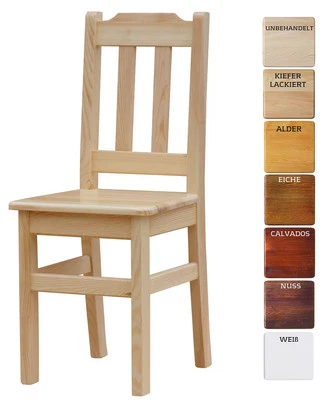 Stuhl MASSIV KIEFER HOLZ -NEU restaurantstuhl hotelstuhl verschiedene Farben - Bild 1 von 3
