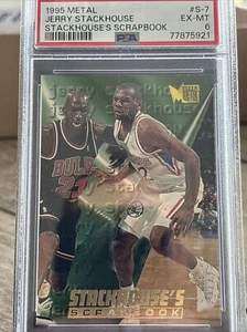 Libro de recortes Fleer Metal Jerry Stack House 1995/Michael Jordan S7 PSA 6 BULLS - Imagen 1 de 2