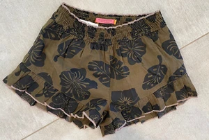 Scotch and Soda olive palm frind ruffled shorts sz 10 Retail $75 - Picture 1 of 6