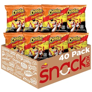 Cheese Flavored Snacks, Flamin' Hot Crunchy, 1 Ounce (Pack of 40) - Picture 1 of 12