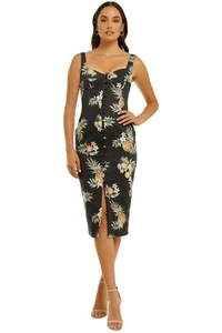 PASDUCHAS Pinacolada Midi Dress Floral Cocktail Size 8 AU RRP 299 WITH DEFECTS - Picture 1 of 8