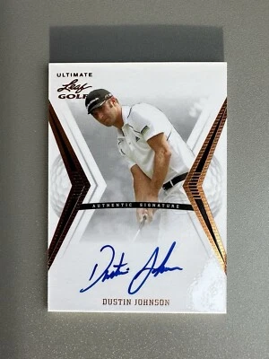 2012 Leaf Ultimate Golf Dustin Johnson Autograph Rookie (RC) On Card Auto MINT  - Image 1 of 4