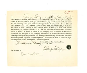 1888 document signed Epenetus Titus (1815-1903) & George Titus, Athens, New York - Picture 1 of 5