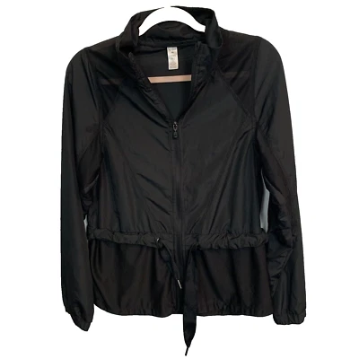 Kyodan Woman's Black Full Zip Long Sleeve Tie Waist Lightweight Jacket Size XS - Image 1 of 4