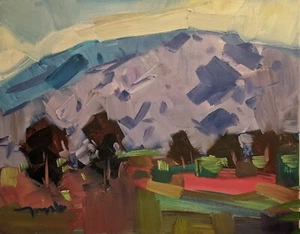 SaLe !!!!! 20"x16" LANDSCAPE MOUNTAIN JOSE TRUJILLO - Picture 1 of 7