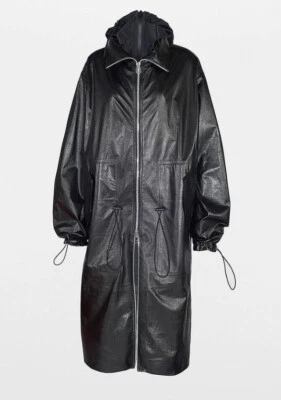 Abrigo para mujer Bottega Veneta en cuero brillante negro 633444 pequeño nuevo con etiquetas $7500  Foto 1 de 4