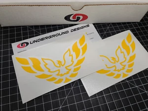 Firebird Decals (2pk) Side Pillar Window Stickers Fits Pontiac Trans Am LSX LTX - Picture 1 of 13