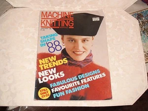 KNITTING MACHINE MACHINE KNITTING MONTHLY JANUARY 1988 - Picture 1 of 3