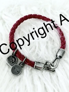 DIESEL Lederarmband Armband Rot❤️Leder Glück geflochten Unisex, Neu  !! - Bild 1 von 3