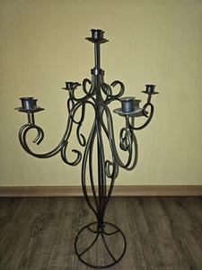 Großer Kerzenständer, Armleuchter aus Metall - Bild 1 von 1