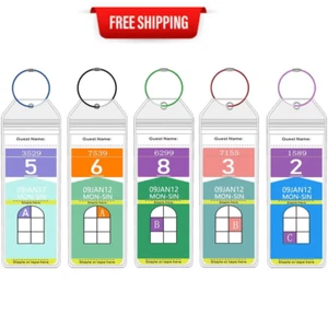 5 Pack Cruise Luggage Tags for Royal Caribbean Ships and Celebrity, Clear Tags C - Picture 1 of 6