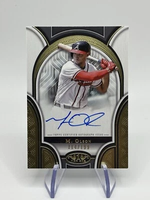 2023 Topps Tier One Matt Olson Auto 114/199 Prime Performers #PPA-MO Braves - Image 1 of 3