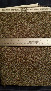 Green Fabric with 'rock' theme red/black outline--1 Yd. + 21" - Picture 1 of 1