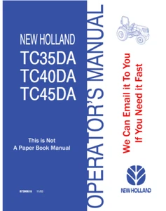 New Holland TC35DA, TC40DA, TC45DA Tractor Operator & Maintenance Manual On A CD - Picture 1 of 11