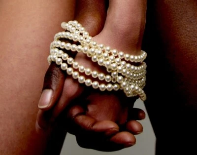 BRACLI Perlencollier ATAME in CREME 3030