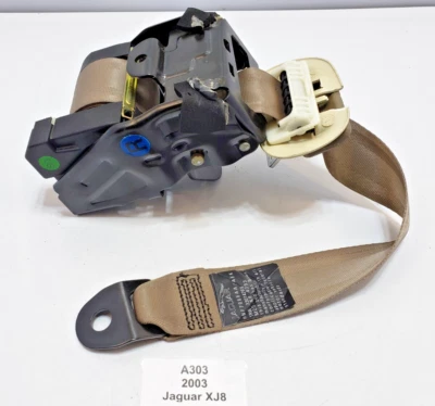 ✅ 1998-2003 OEM Jaguar XJ8 XJR cinturón de seguridad trasero derecho pasajero retractor beige Foto 1 de 4