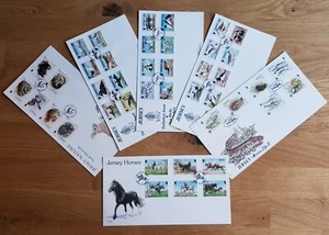 Jersey Lot FDC Ersttagsbriefe 1996-1999 Vögel Fische Pferde u.A. - Bild 1 von 3