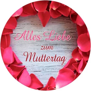  Tortenaufleger Tortendeko Herz/Blütenblätter Tortenbild  Zuckerbild Muttertag  - Bild 1 von 3