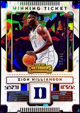 2020 Panini Contenders Draft Zion Williamson Blue Ice Winning Ticket SSP /23