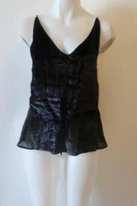 Womens J Brand Black Velour Camisole Tank Top Sz S * - Picture 1 of 6