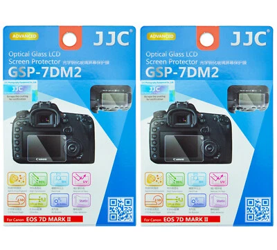 2 Pcs JJC Ultra-thin TEMPERED Glass LCD Protector Canon 7D Mark II 7DII - Image 1 of 4