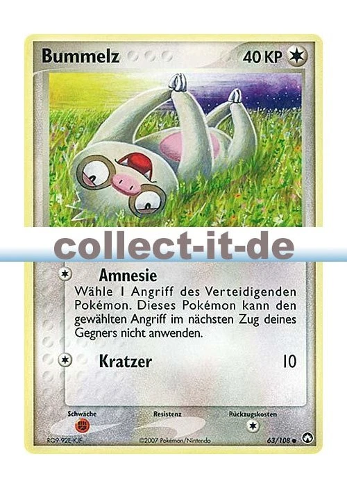 Pokemon EX Power Keepers 63/108 - Bummelz Deutsch - Bild 1 von 1