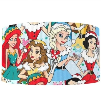 1.5 INCH Merry Christmas Princess GROSGRAIN RIBBON Hair Bow Supplies 1242893 - Image 1 of 2