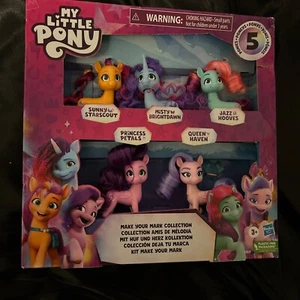 My Little Pony MAKE YOUR MARK COLLECTION 5 ponis nuevos pero dañados en la caja - Imagen 1 de 5