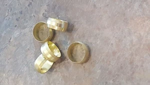 5/8 Brass Compression Ferrules, Air Compressor, Connector Tube Sleeve 5 Pack - Picture 1 of 2