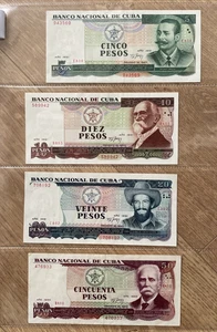IBERMONEDA| Isla del Caribe. 1990-91. 4 billetes de 5 a 50 pesos diferentes. EBC - Bild 1 von 2