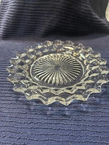 Vintage American Fostoria Clear 8" Salad Luncheon Plate 5 south - Picture 1 of 5