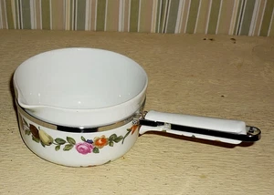 Sartén para salsa Porcelaine De Paris Francia # 3 patrón 'Floral & Fruit'. HI TEMP - Imagen 1 de 7