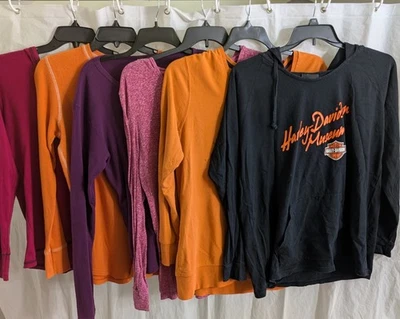 Lot of 6 Harley Davidson Women's Long Sleeve T-shirts.XL - Image 1 of 2