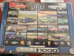 Jigsaw puzzle Vehicle American Cars of the 1950's montage 1000 piece NEW - Picture 1 of 1