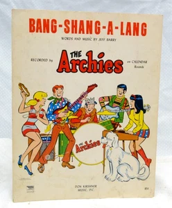 ARCHIES - Bang-Shang-A-Lang - 8-1/2" x 11" - 1968 SHEET MUSIC - Picture 1 of 2