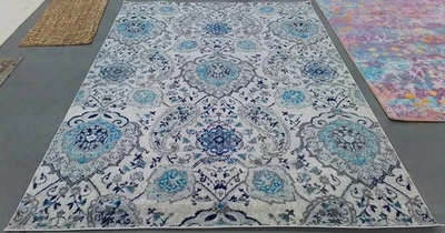 CREAM / LT GREY 6'-7" x 9'-2" Back Stain Rug, Reduced Price 1172790044 MAD600C-6 - Image 1 of 4