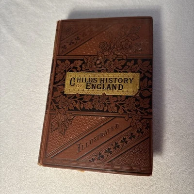 Vtg A Child’s History of England Illustrated 1884 Dickens w/News clippings and n - Image 1 of 4