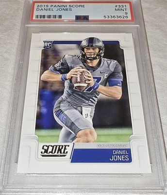 2019 Panini Score #331 Daniel Jones RC PSA 9 - Image 1 of 4