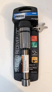 Reese Sleeved Receiver (Trailer Hitch) Lock - Black Nickel - 7039000 - NEW - Picture 1 of 3