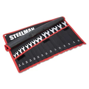 STEELMAN 15-Piece Metric 12-Point Combination Wrench Set with Wrench Roll, 82560 - Picture 1 of 4
