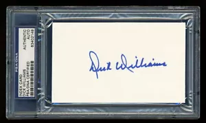 DICK WILLIAMS SIGNED INDEX CARD MINT PSA/DNA AUTOGRAPHED HOF OAKLAND A'S WSC - Picture 1 of 1