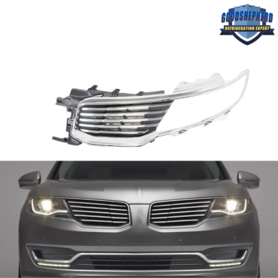 Chrome Black For Lincoln MKX 2016-2018 Front Grille Grill Assembly LH Plastic Foto 1 de 4