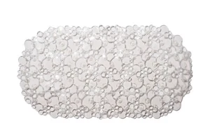 Croydex Bath Mat Non Slip Oval Clear Pebbles Design Bathtub 70 x 35cm - Picture 1 of 3