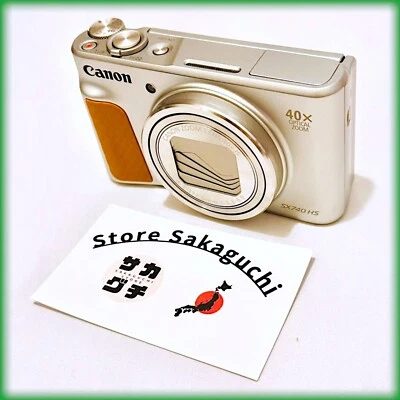 Canon PowerShot SX740 HS Silver Compact Digital Camera Zoom Lens 40x 20.3MP - Image 1 of 4
